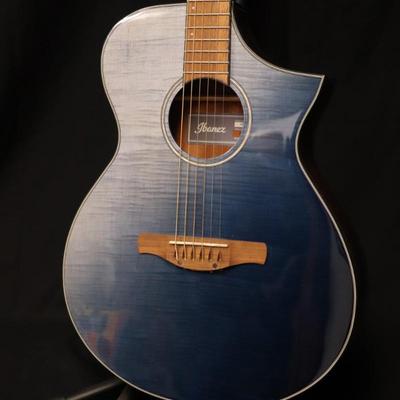 Ibanez Acoustic Electric Guitar Blue Indigo Sunset