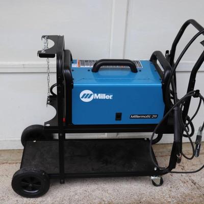 Miller Millermatic 211 Welder with Cart on Wheels