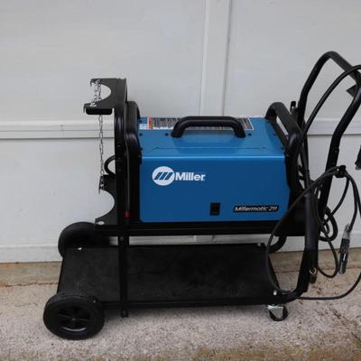 Miller Millermatic 211 Welder with Cart on Wheels