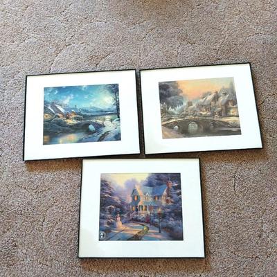 THREE FRAMED ART