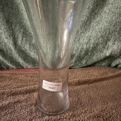 12"  Clear Glass Vase
