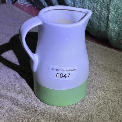 Decorative Pitcher - Green/White