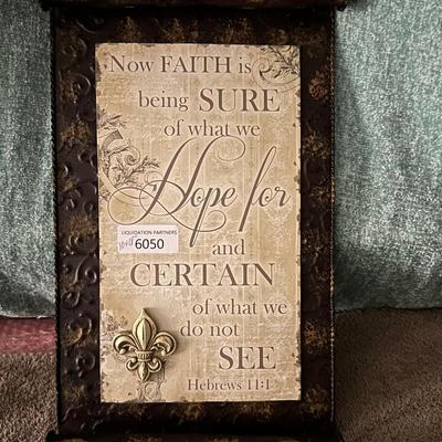 10" X 18" Decorative Wall Plaque - Hebrews 11:1