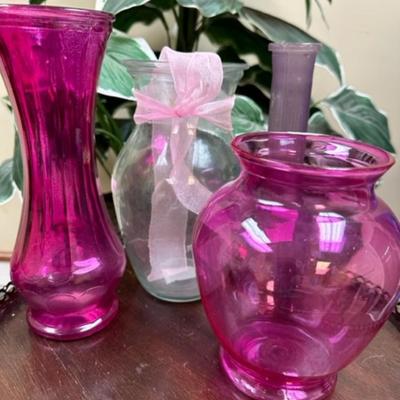 Pink vases