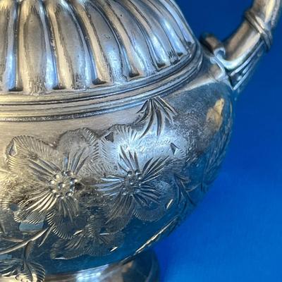 VICTORIAN SILVER PLATED CREAM AND SUGAR SET 