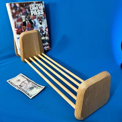 ADJUSTABLE WOOD SLIDING TABLETOP BOOK HOLDER