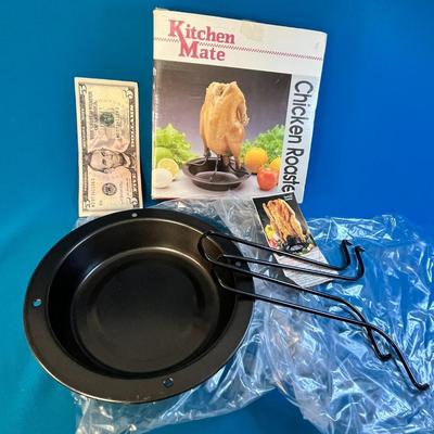 NEW IN BOX NON-STICK STANDING CHICKEN ROASTER- FAT FREE COOKING