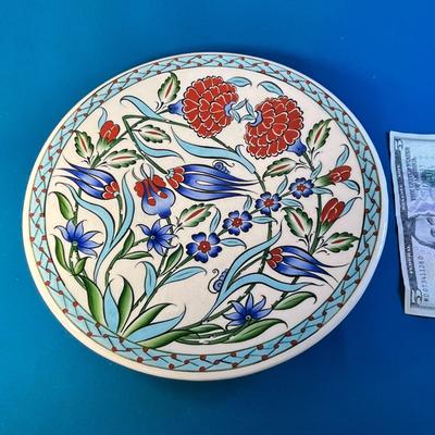 PRETTY FLORAL HANGING PLATE FROM TURKEY