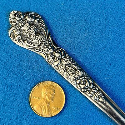 FANCY SMALL SERVING LADLE FLORAL HANDLE STAINLESS 