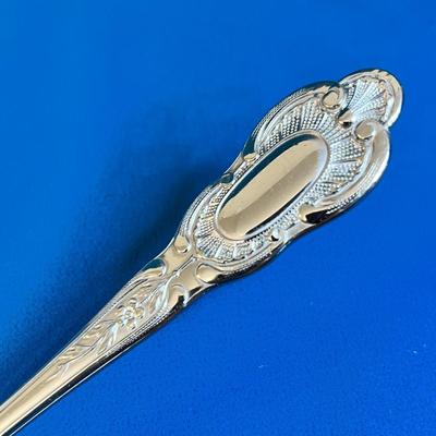 FANCY TWO TONE METAL PIE SERVER GOLD TONE ACCENT ON SILVER TONE BASE