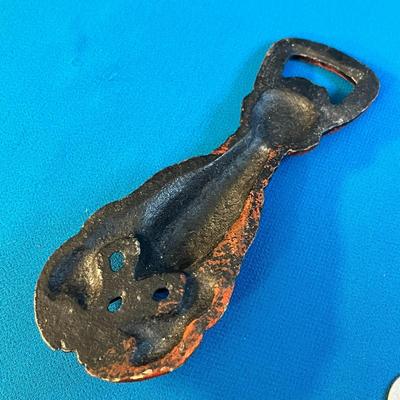 RUSTIC METAL RED LOBSTER BOTTLE OPENER / WALL HANGING