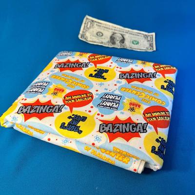 COLORFUL BIG BANG THEORY FABRIC 4 YDS.