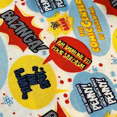COLORFUL BIG BANG THEORY FABRIC 4 YDS.