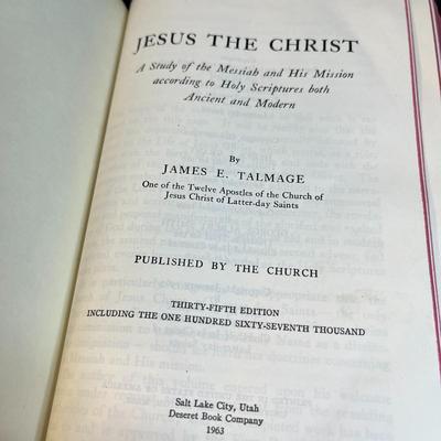LEATHER BOUND â€œJESUS THE CHRISTâ€ by JAMES E. TALMAGE BOOK with ZIPPERED COVER