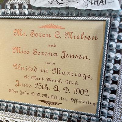 FABULOUS ANTIQUE BEAUTIFULLY ILLUSTRATED MARRIAGE CERTIFICATE 1902 