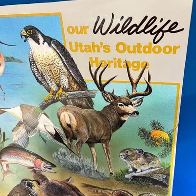 COLORFUL UTAH WILDLIFE POSTER SIGNED BY ARTIST CLARK OSTERGAARD