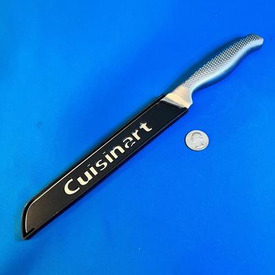 CUISINART SERRATED KITCHEN KNIFE AND SHEATH- TEXTURED HANDLE