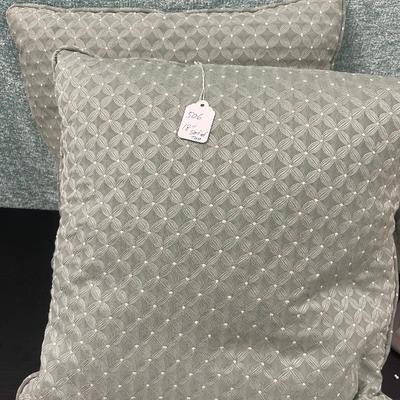 18" Light Green Throw Pillows - Set of Two