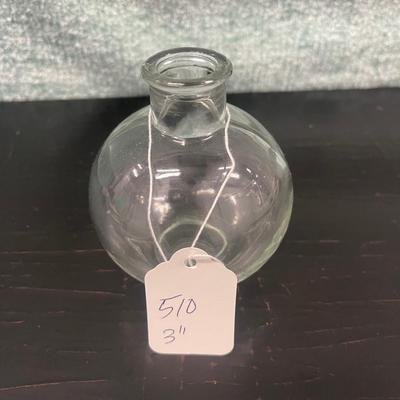 3" Clear Glass Bud Vase