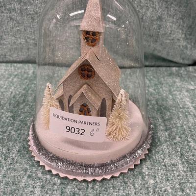 6" Church Dome Figurine with Clear Glass