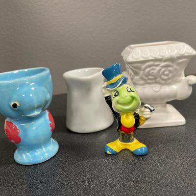 Jiminy cricket and egg cup