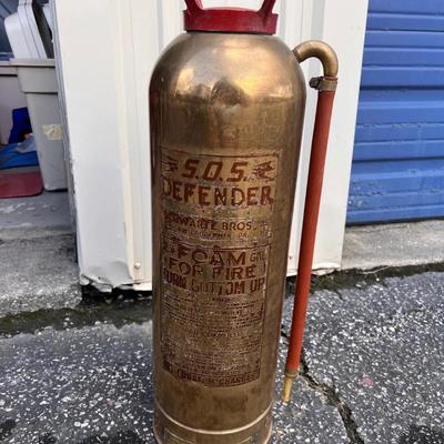 Vinatge Brass/Copper Fire Extinguisher