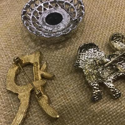 Sarah Coventry Brooches and Vintage Dog