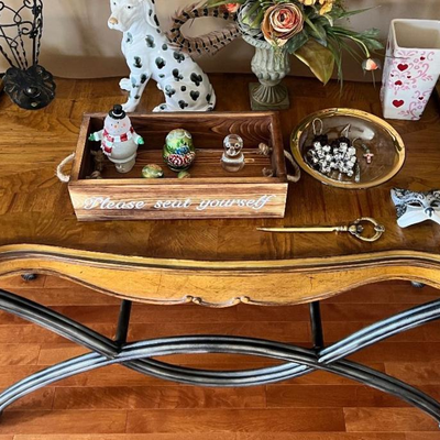 Metal & Wood Side Table