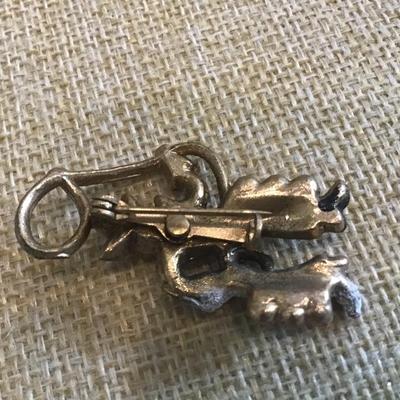 Vintage Cowboy Lasso Rodeo Brooch  Jewelry Figural Pin