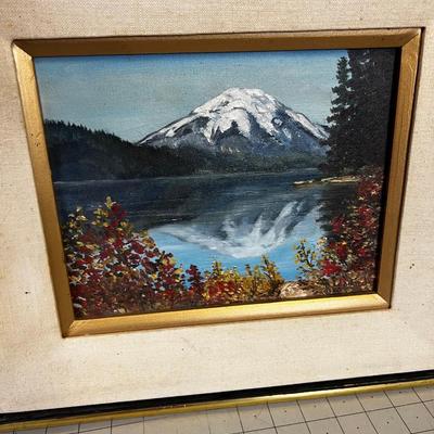 Original Oil Painting Mount St. Helens dated 1980 by Beverly M. Leonard
