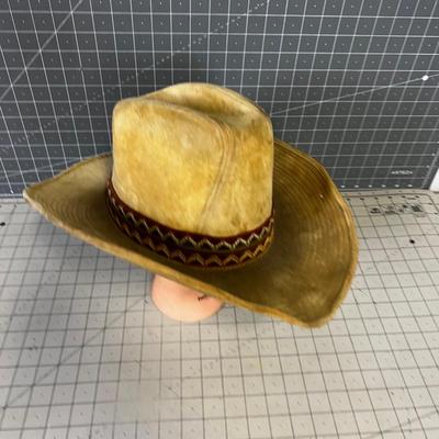Vintage Cowboy Hat 7-1/8 Tan
