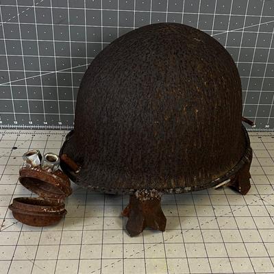 Turtle Helmet Sculpture Garden Art