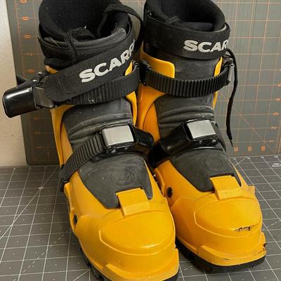  SCARPA Boots Yellow Men's 6/7SX Mountaineering Ice Climbing Alpine Telemark ~~