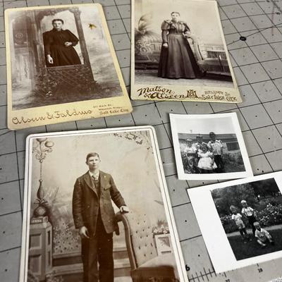 Old Timey Photos ANTIQUE Cabinet Cards SLC UT 