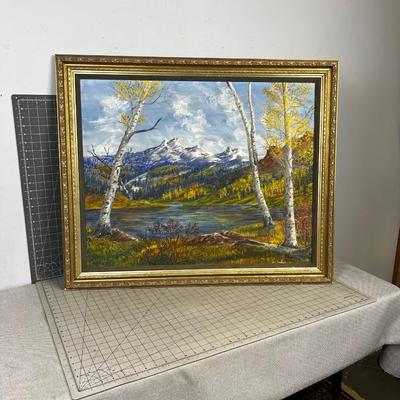 Oil Painting by Tibby Erwin Dated 1969 Uinta's Landscape 