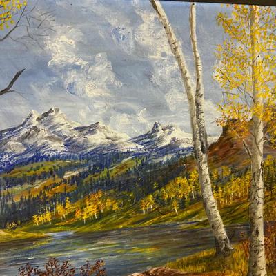 Oil Painting by Tibby Erwin Dated 1969 Uinta's Landscape 