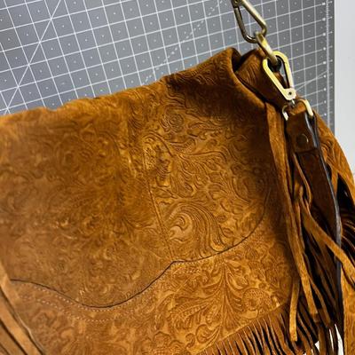 Brown SUNDANCE Fringed Purse