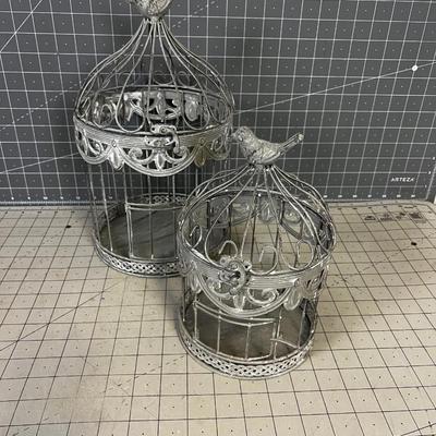 Nesting Decorative Bird Cages Pair 