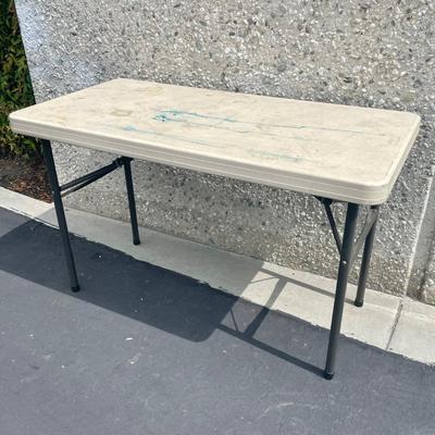 Lifetime 1-Piece Resin Table with Folding Legs