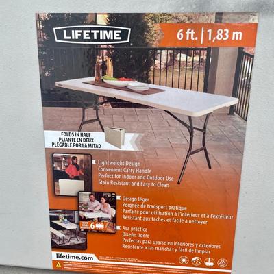 Lifetime Folding 6 Foot Resin Table with Folding Legs