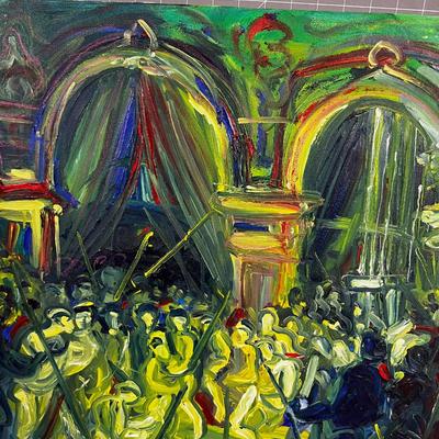 Modern Art Oil Painting, artist Sighned