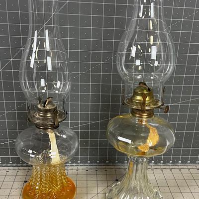 2 Vintage Kerosene Lamps