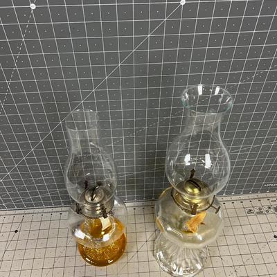 2 Vintage Kerosene Lamps
