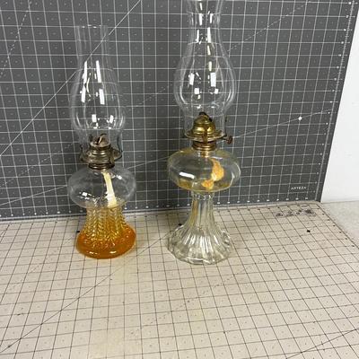 2 Vintage Kerosene Lamps
