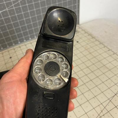 Vintage Rotary Trim Line Telephone, Black