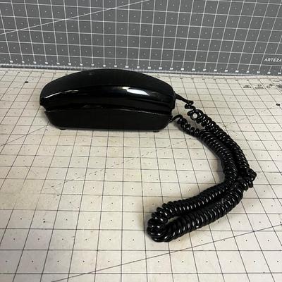 Vintage Rotary Trim Line Telephone, Black