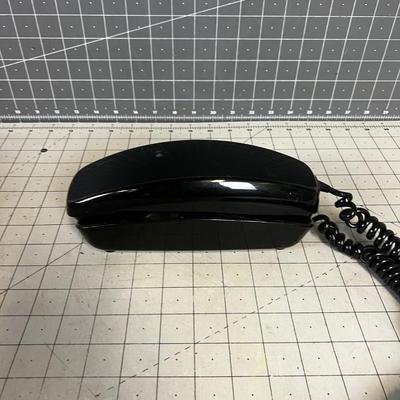 Vintage Rotary Trim Line Telephone, Black