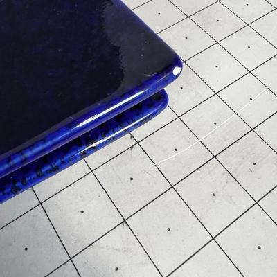 2 Rectangular Cobalt Blue 