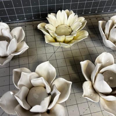 Ceramic Flower Votive Holders 