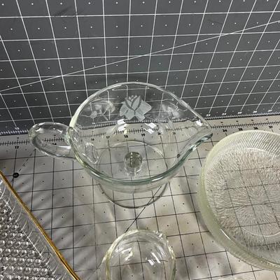 Large lot of Clear Serving Ware